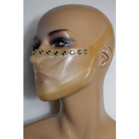 Latex Ultimate Medical Mask mit Strasssteinen